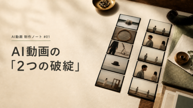 AI動画には「2つの破綻」があるというお話のサムネイル