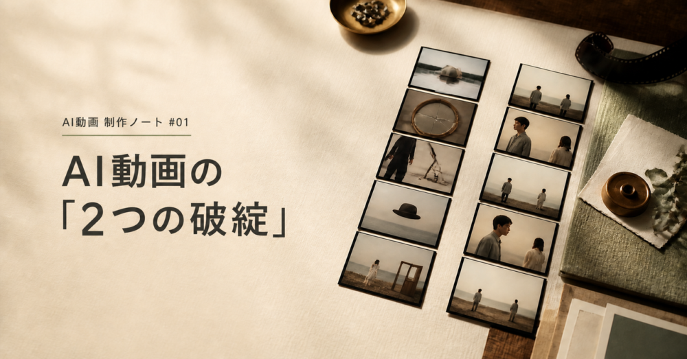 AI動画には「2つの破綻」があるというお話のサムネイル
